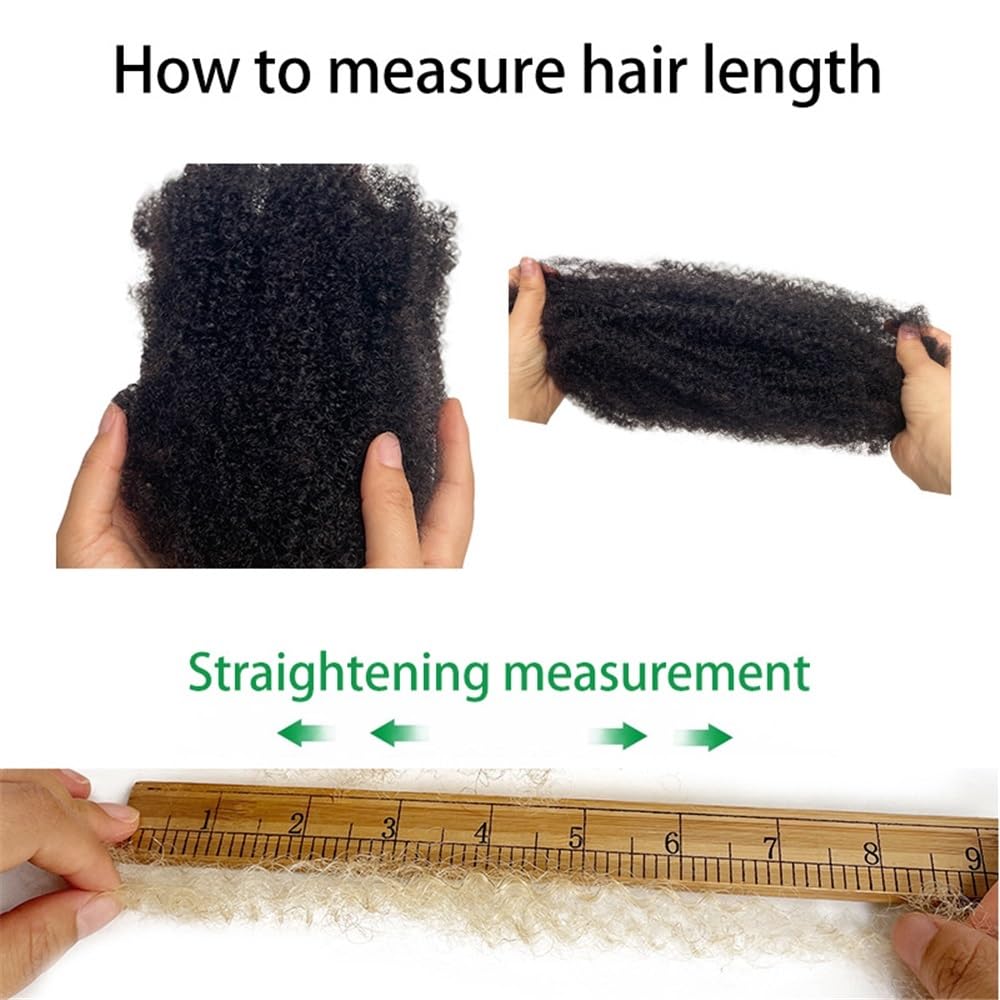 Täglicher Gebrauch 8 inch Afro Kinkys Bulk Human Hair 50g/Pack, for Mini Twists, Braiding, Micro Locs(4#)
