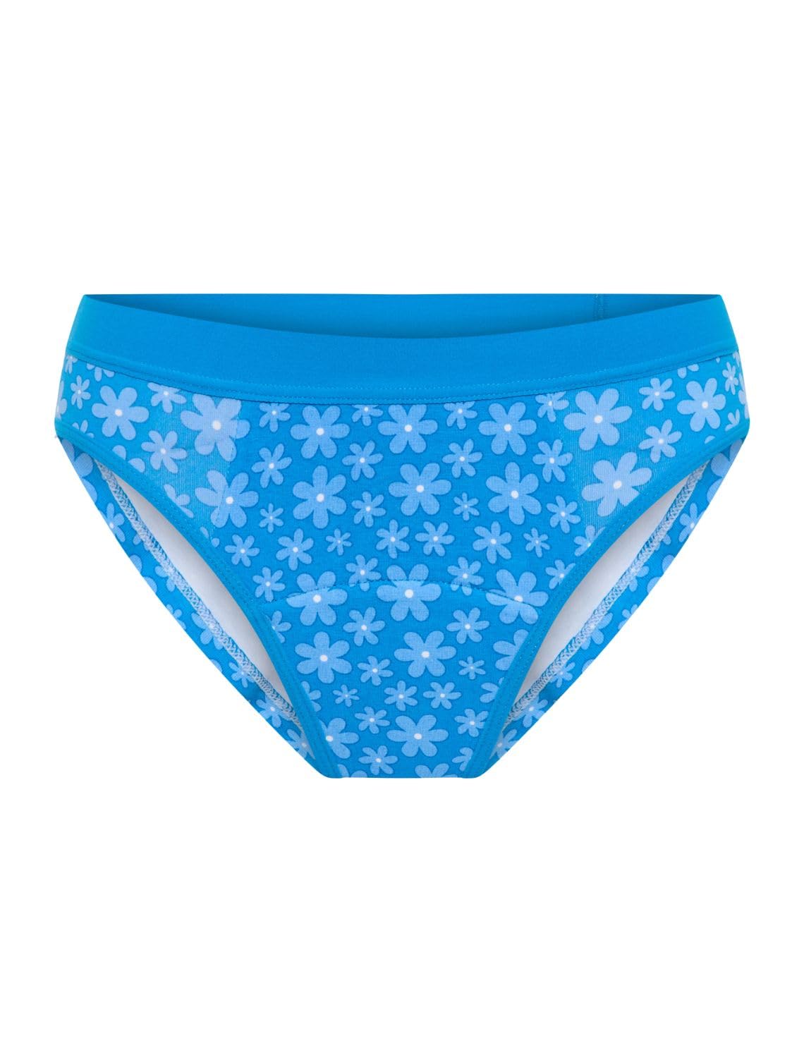 Modibodi Women's Berry Blossom Period Pants For Teenager Girls - Hipster Bikini 50Ml Super Absorbency Knickers - Y16-18
