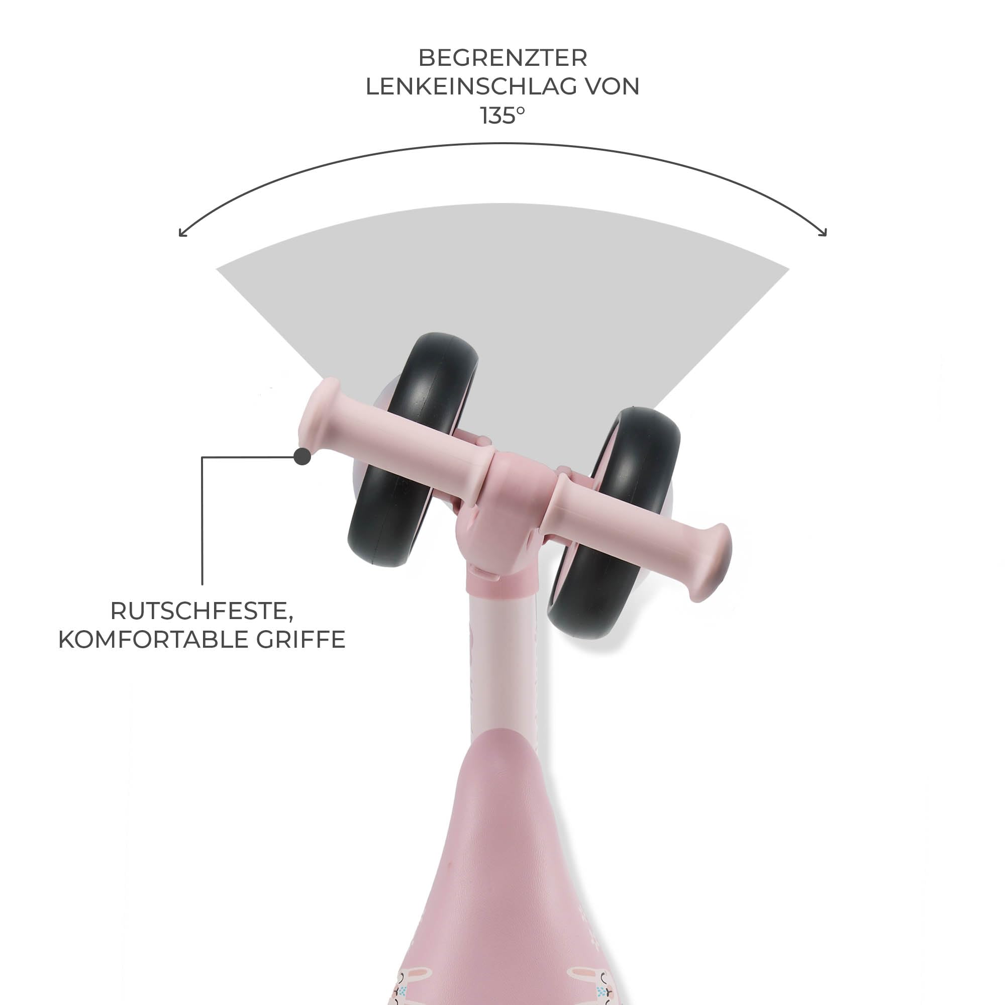 Kinderkraft Cutie Flash Laufrad, Lernlaufrad, Kinderlaufrad, Lauflernrad ohne Pedale, Räder mit LED-Lichtern, Modernes Design, Sichere Konstruktion, für Kinder ab 1 Jahr, Rosa