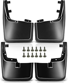 A-Premium Set of 4PCS Mud Flaps Splash Guards Mudguards Mudflaps with Hardware Kits Accessory Compatible with Ford F-150, 2015-2020 Pickup, (W/o Fender Flares), Black Color, Front LH RH and Rear LH RH