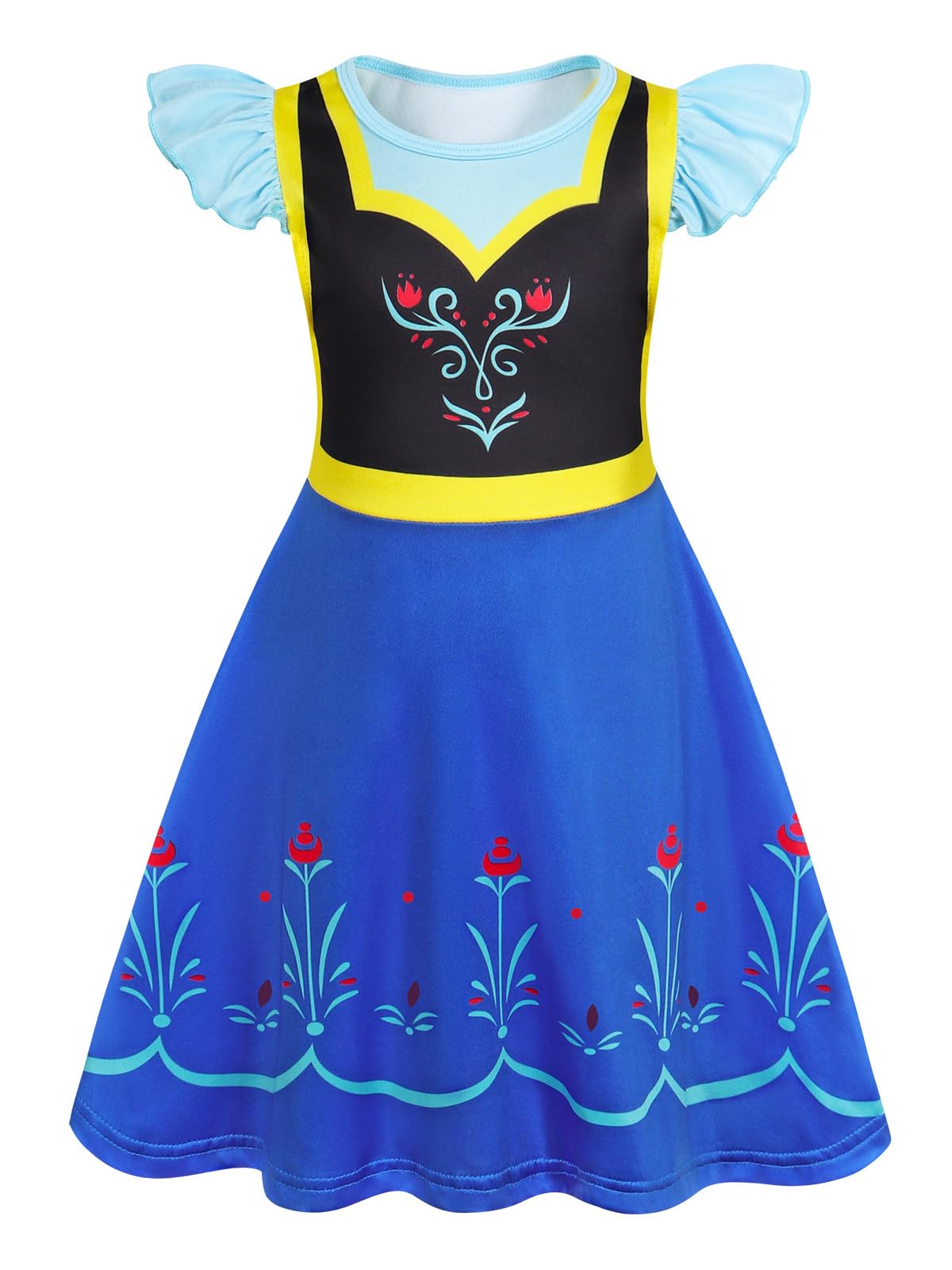 AmzBarley Princess Costume for Girls Halloween Outfit Kids Dress Up Clothes Age 1-10 Years Birthday Party Gifts — view 17