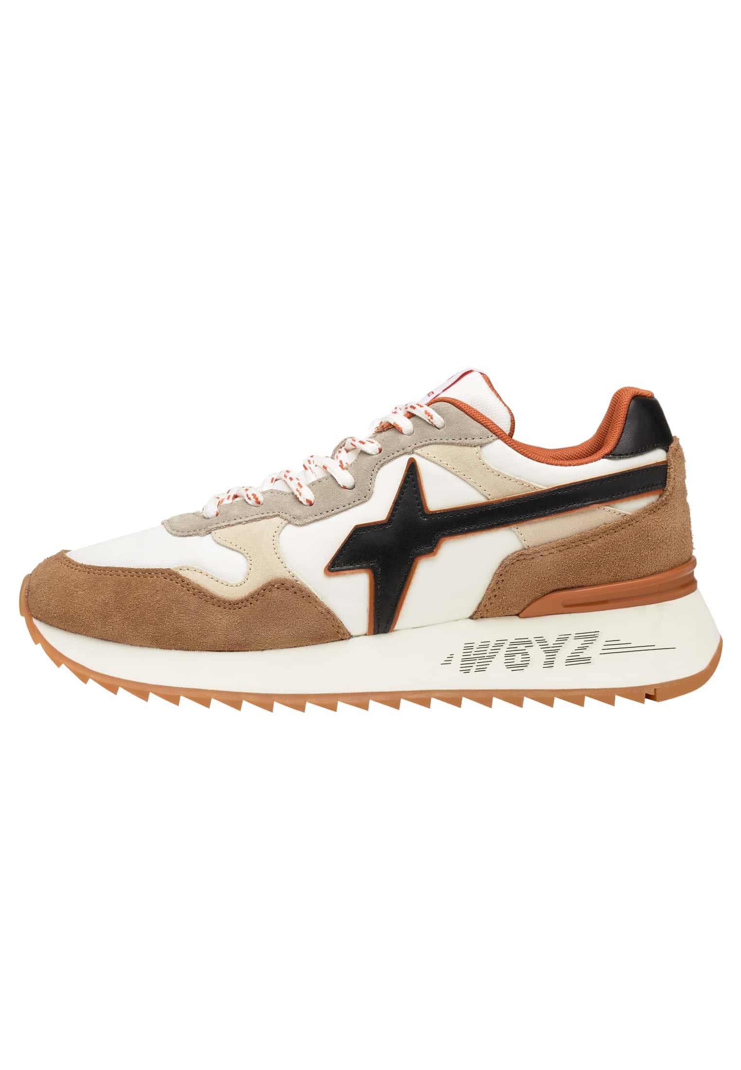 w6yzYak-M.-Sneakers in Suede and Technical Fabric-Brown