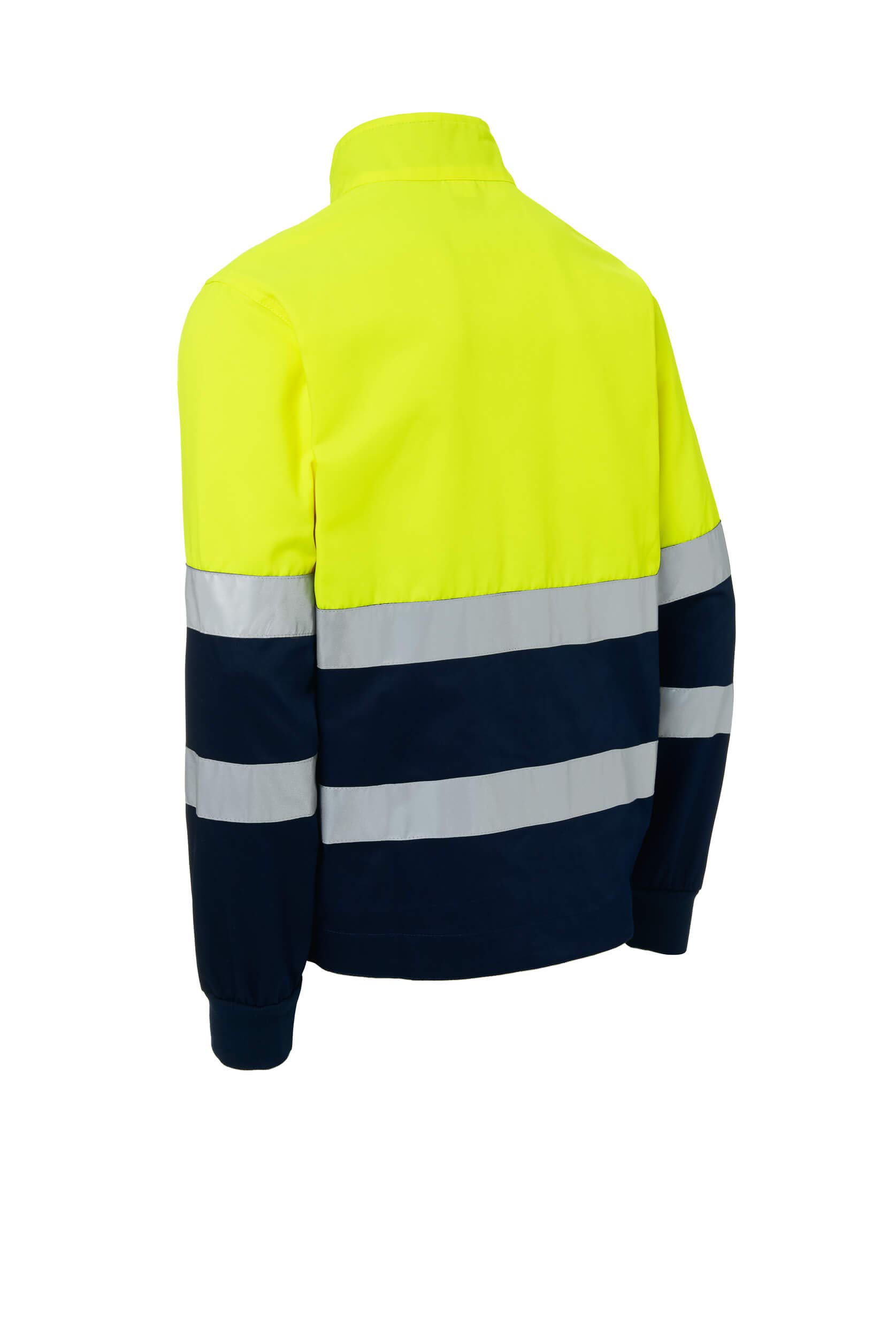 Chaqueta De Trabajo Reflectante combinada Alta Visibilidad de Hombre Profesional. Chaqueta combinada de alta visibilidad y reflectante. Disponible en diferentes tallas de la 48 a la 70. Ref: 4759