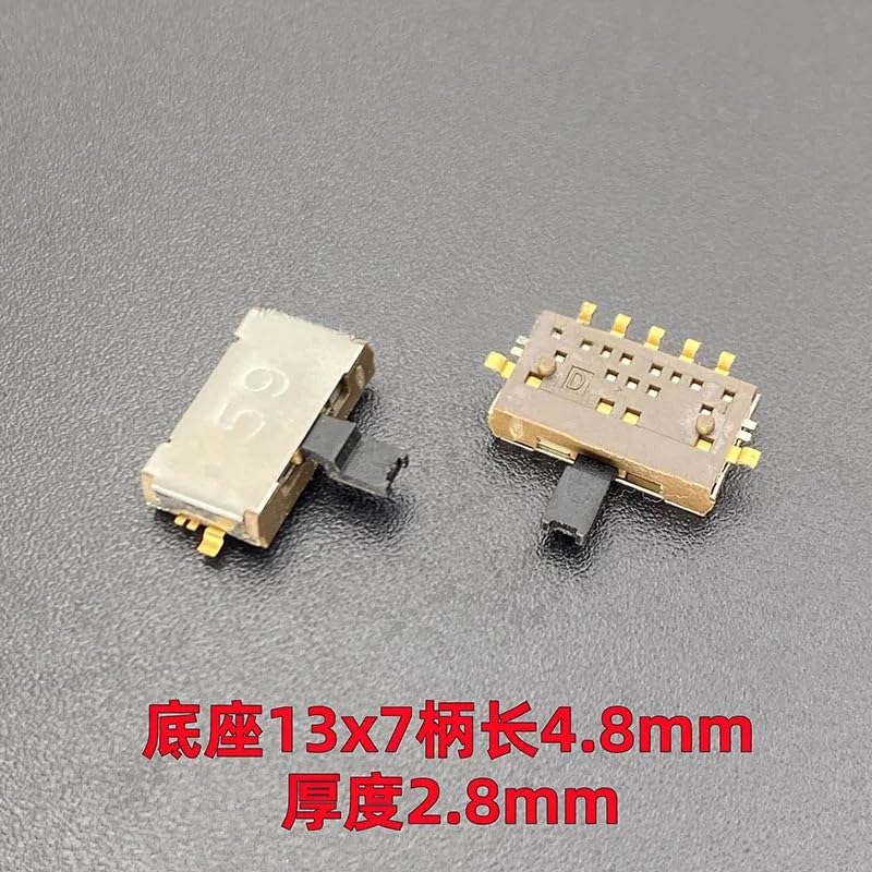 スイッチ 5pc Small toggle switch patch gold plated 7-pin 3-speed power