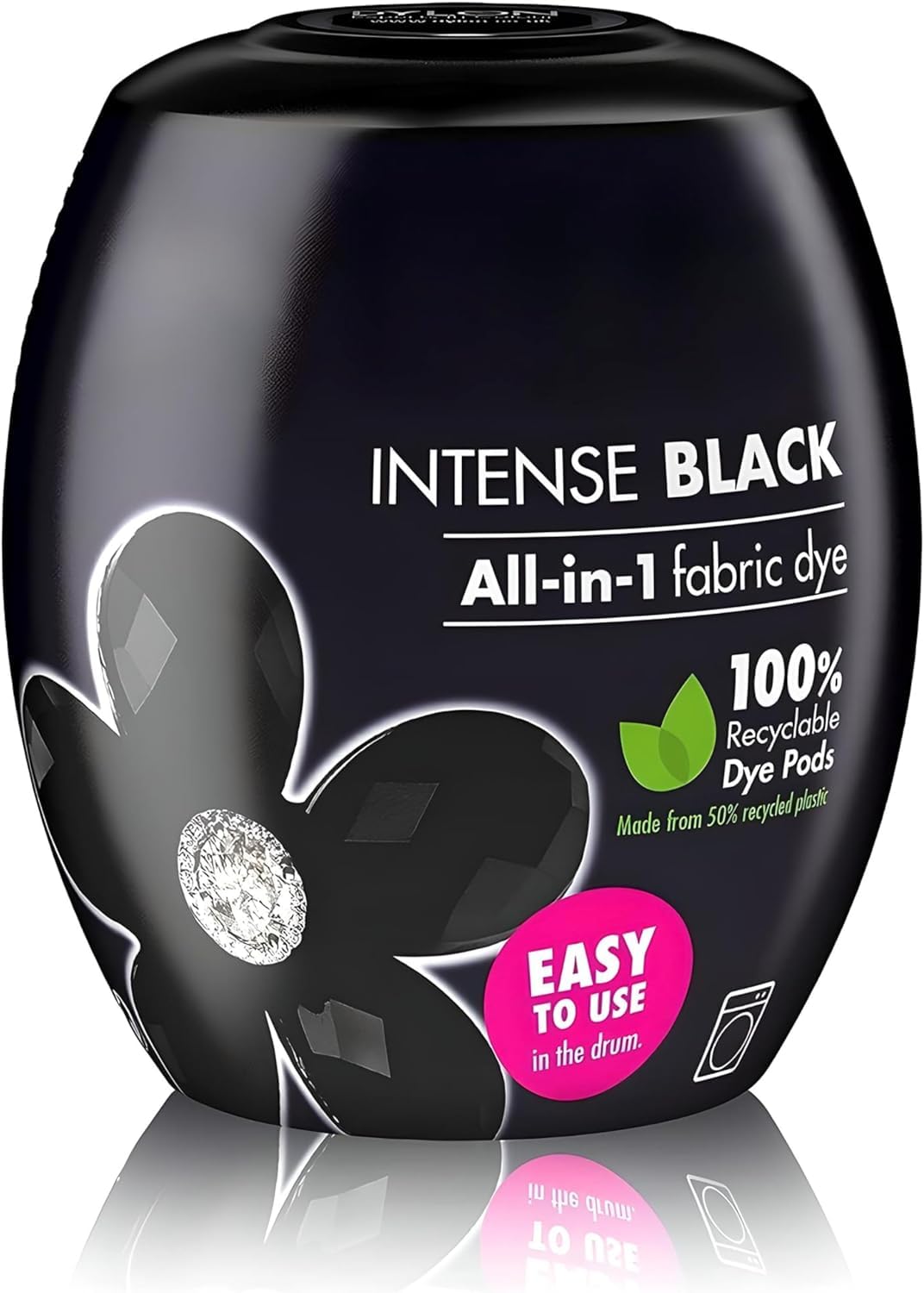 Washing Machine Dye Pod Intense Black Permanent Dyes-Up Fabric Powder 350g (1)