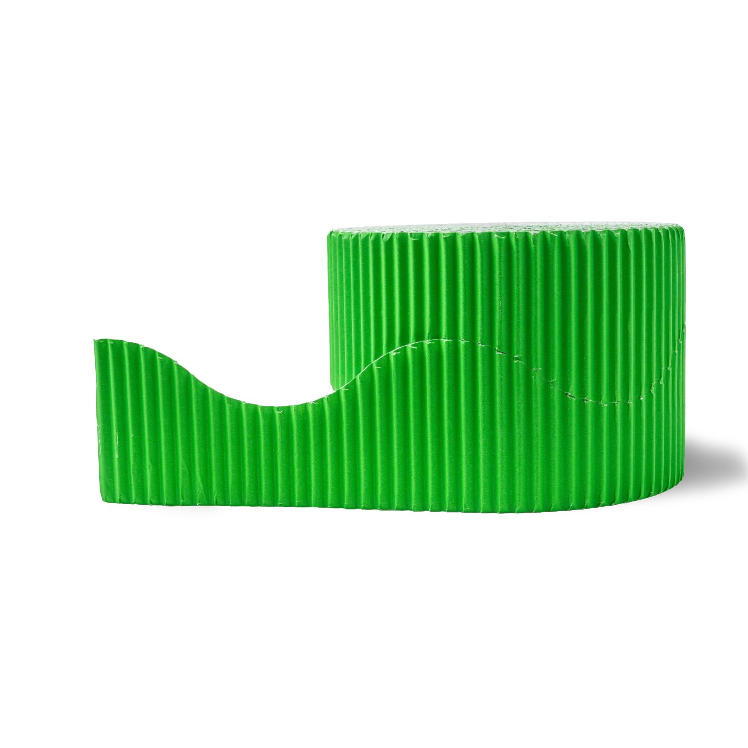 Hawksbill Bright Green Border Roll for Classroom Displays 57mm X 7.5m (15m When Split) โ Scalloped Acid Free Fade-Resistant Border Roll