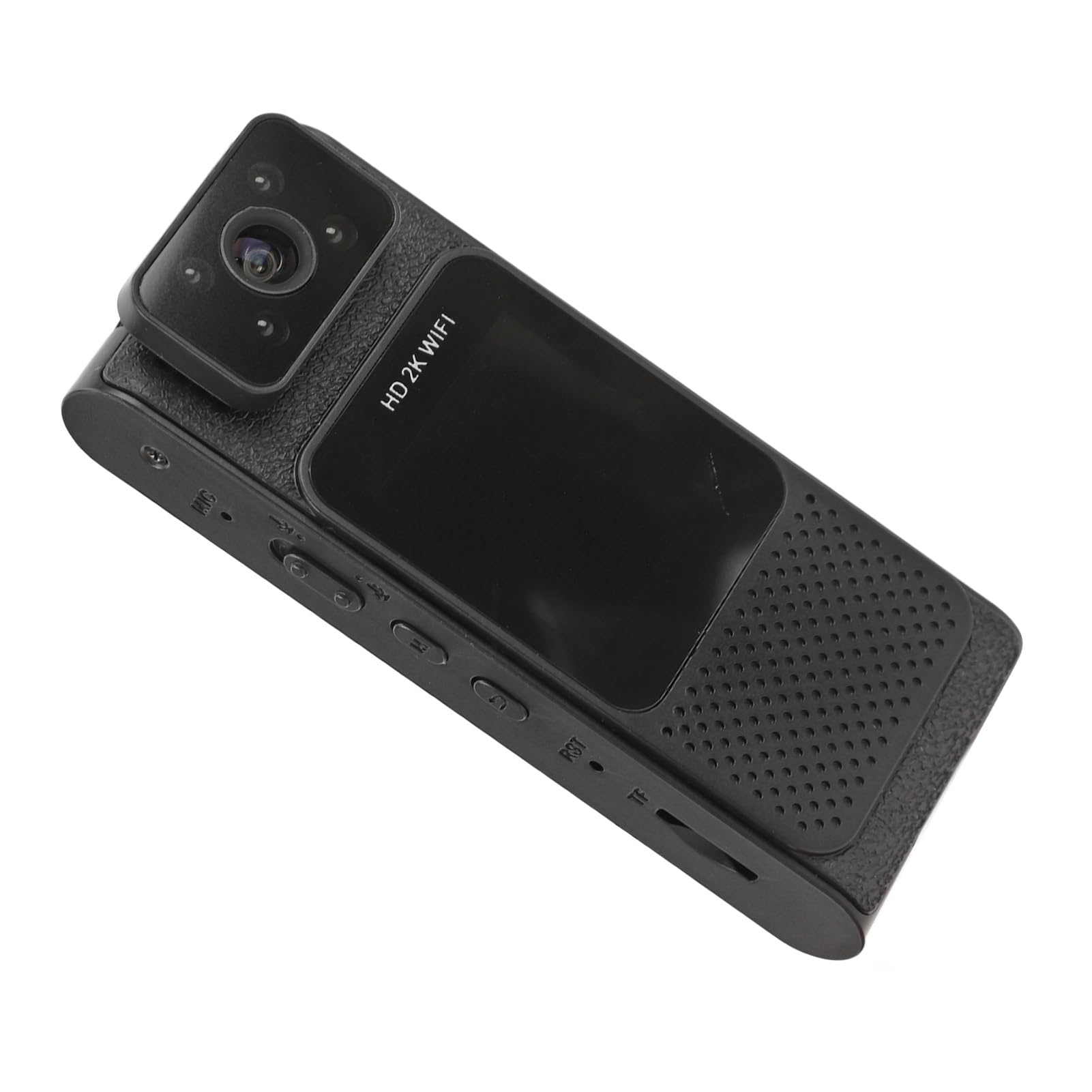 Kamera do Noszenia na Ciele 4K HD WiFi z Magnesem, Obiektywem Obrotowym 180° i światłami Noktowizyjnymi, Nagrywaniem Wideo ABS w Samochodzie, Klipsem z Tyłu Kamery, Portem