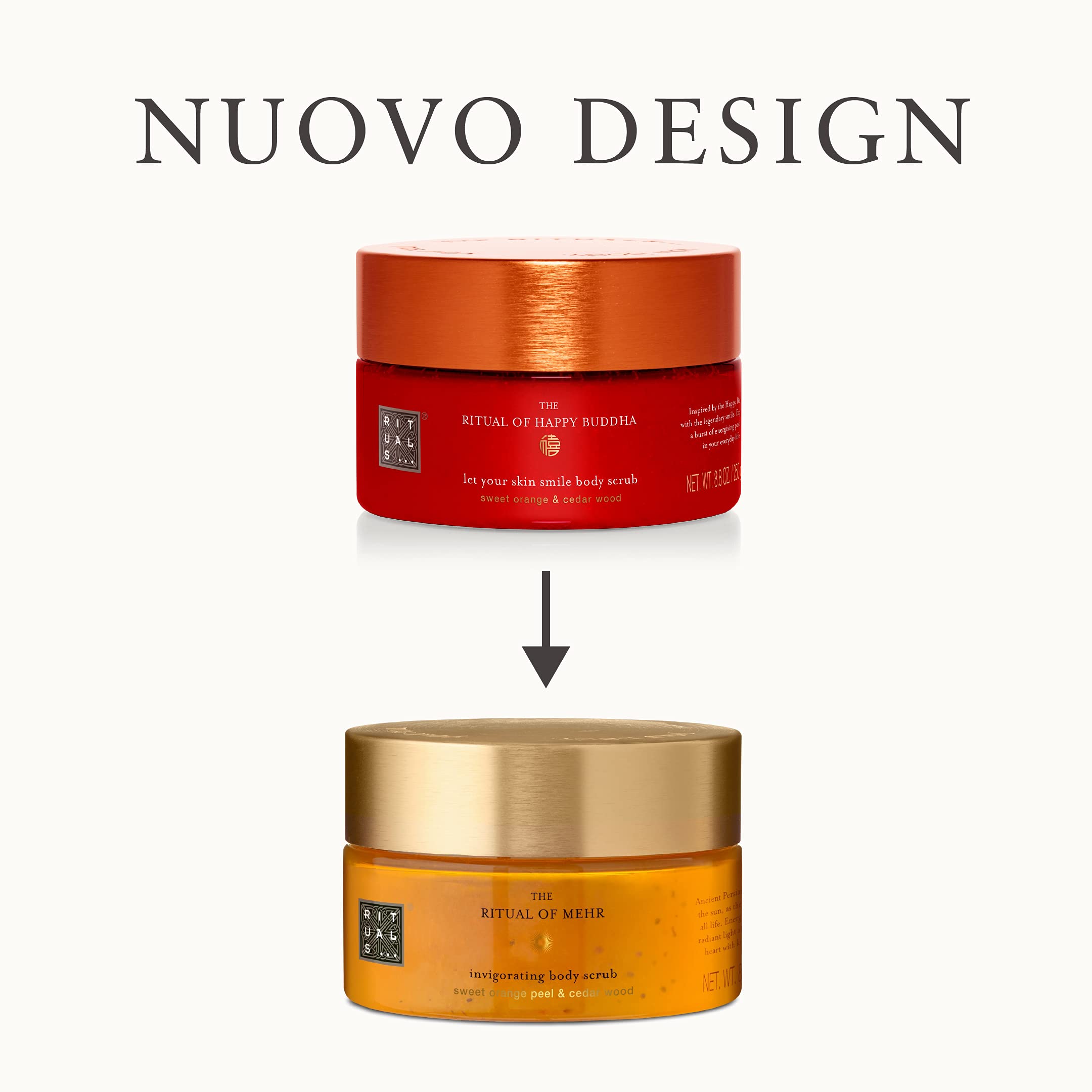 RITUALS Scrub Corpo di The Ritual of Mehr, 250 ml - Con Arancio & Legno di Cedro - Proprietà Energizzanti & Stimolanti con Vitamina C