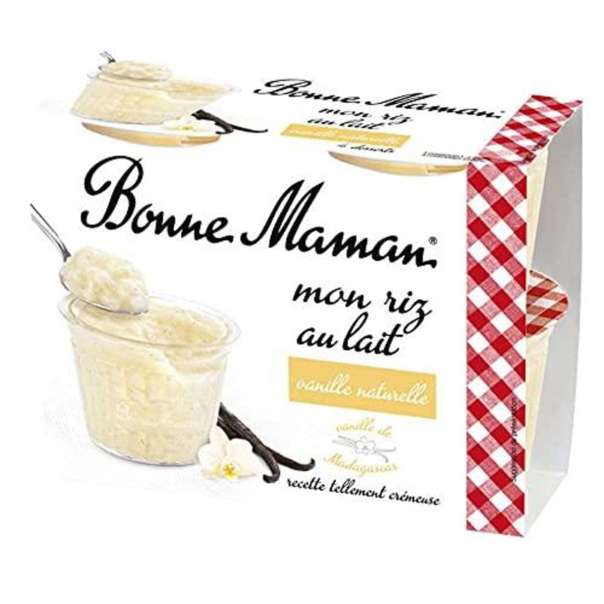 Bonne Maman Riz au Lait Vanille, Les 4 Pots de 100g