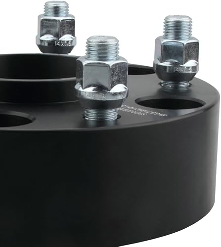 Miniatura 8 de DCVAMOUS 4 espaciadores de rueda centrales negros 5x4.5 5x114.3 de 2 pulgadas con pernos de 12x1.25 66.1 compatible con Nissan Infi-niti 5 Lug para