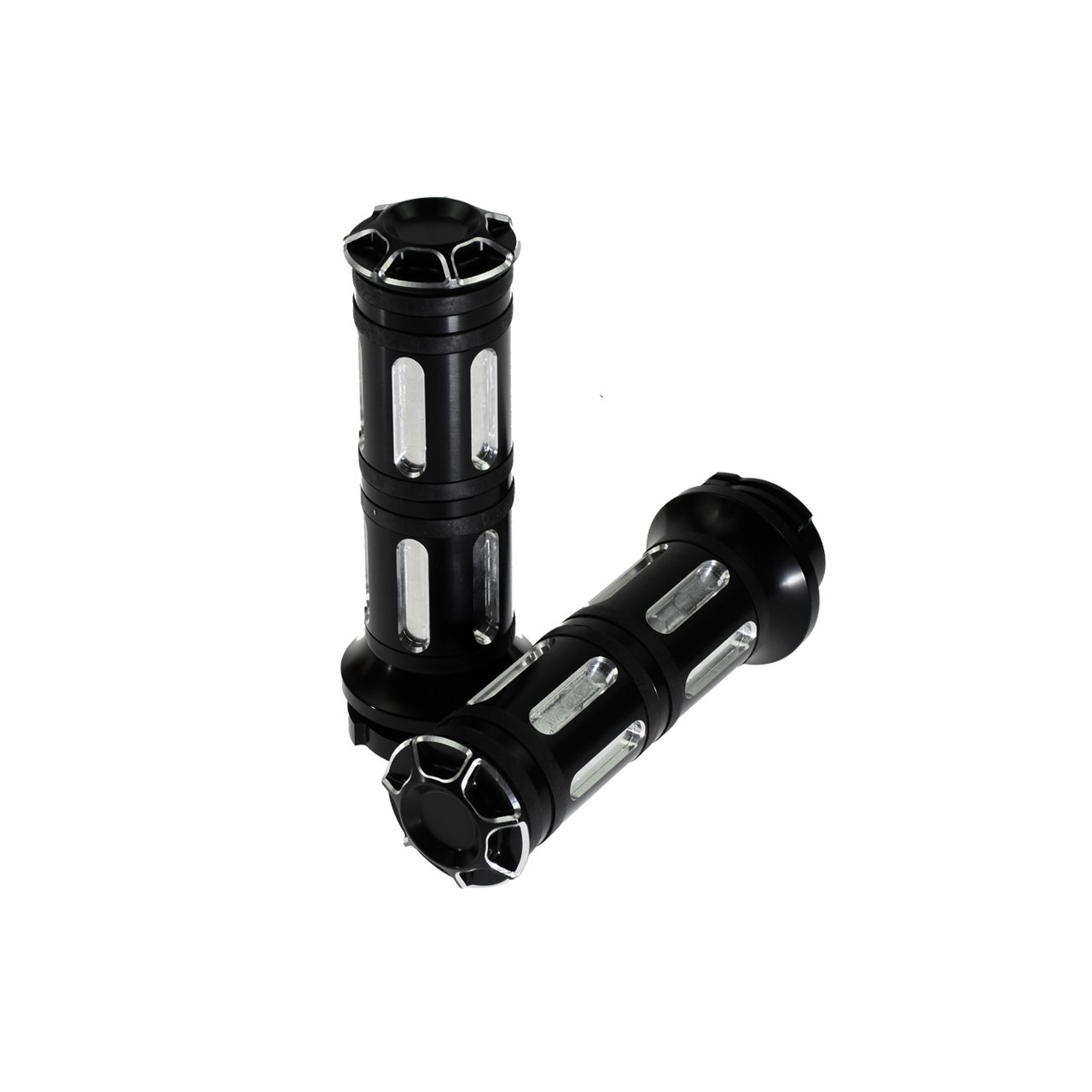 Manubrio con Impugnatura per Moto Da 1 "25 Mm Manubrio In Alluminio Cnc Manopole Nere per Harley Dyna Softail Touring Custom