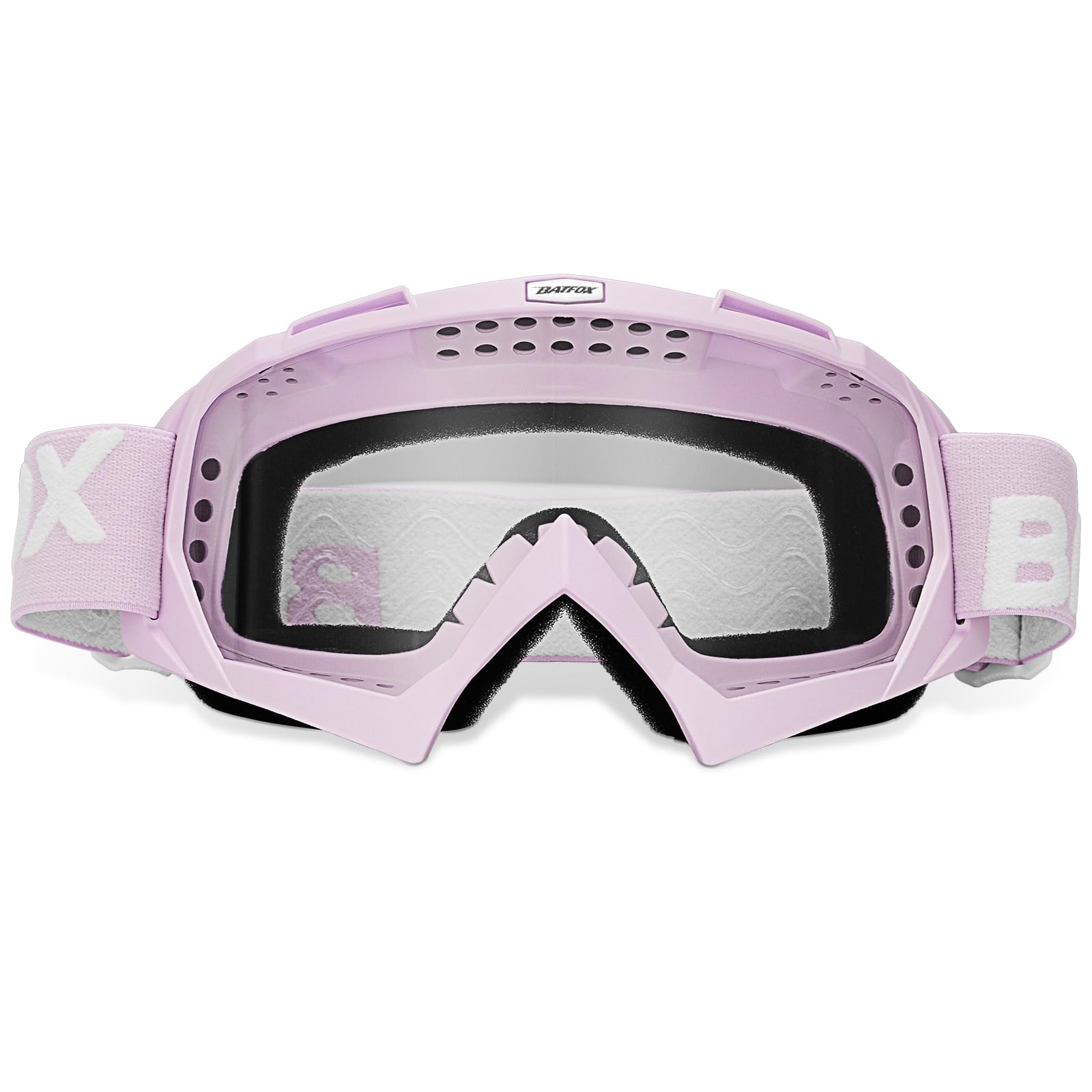 Motorcycle Glasses Goggles Dirt Bike Motocross Safety ATV Tactical Riding (Clear-violet, Adult)