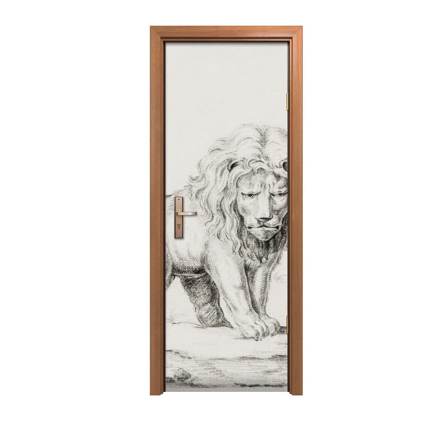 Décoration murale avec l'autocollant de porte animal 70x200cm pour chambre et salon