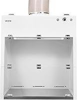 VEVOR Ducted Lab Fume Hood 24x32x28 Inch Working Area, Adjustable Airflow 3.9 m/s, LED Light, G1 Filter, Steel Frame for Fume Control