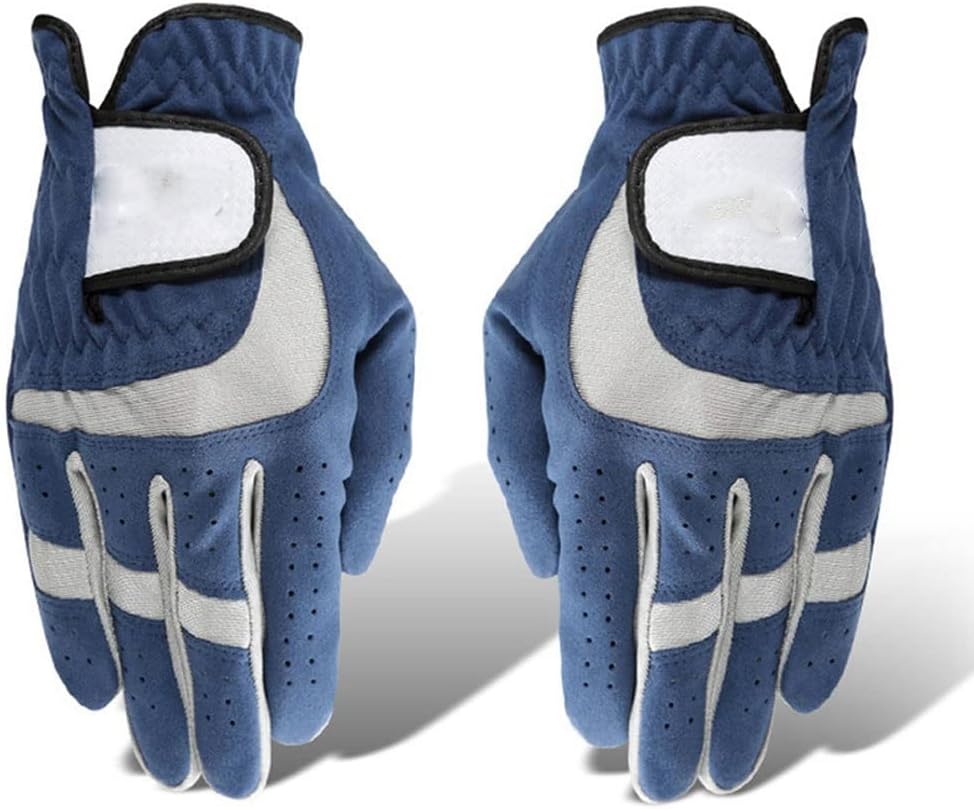 Golf Gloves for Men 1pc Blue Sport Fabric Breathable Left Right Hand Tape Baseball Tennis Glove
