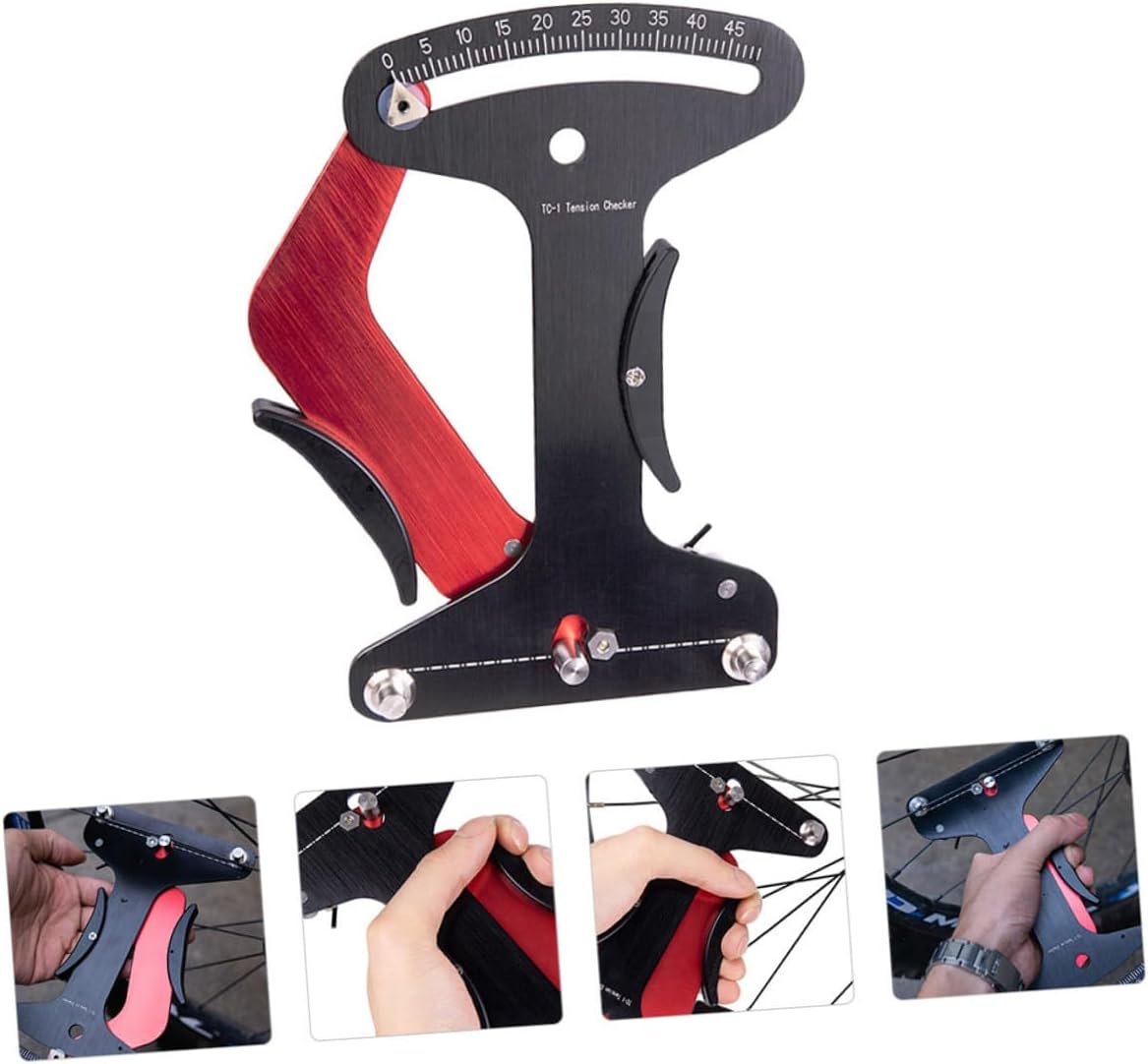 Aluminium Alloy Bike Spoke Tension Wheel Spokes Adjustment Tool for Mountain Road Bikes Compatible with Accurate Indicator Tensiometer for Repair and Assembly
