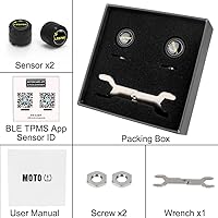 Vista 7 de leepee Sistema de monitoreo de presión de neumáticos de motocicleta, alarma de presión y temperatura de neumáticos, TPMS inalámbrico