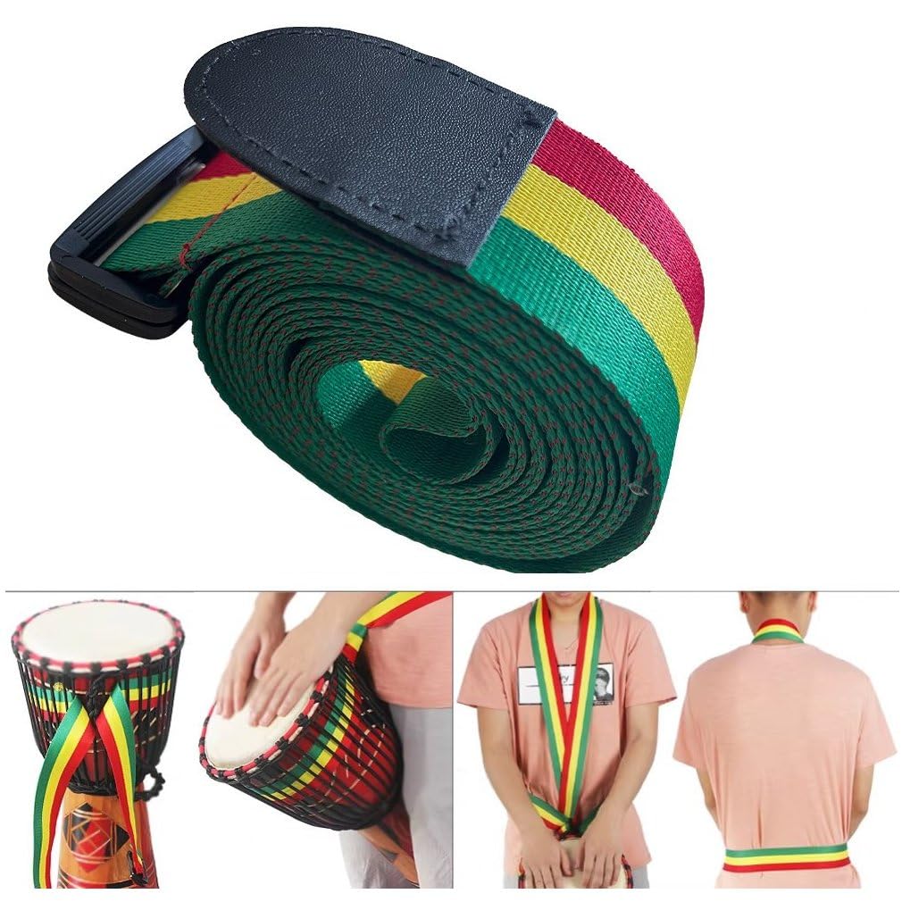 Afrikanischer Trommelgurt, 2 Stück Tragbarer Afrikanischer Handtrommelgürtel, Afrikanischer Djembe-Schultergurt Für Bühnenauftritte, Musikinstrumentenzubehör