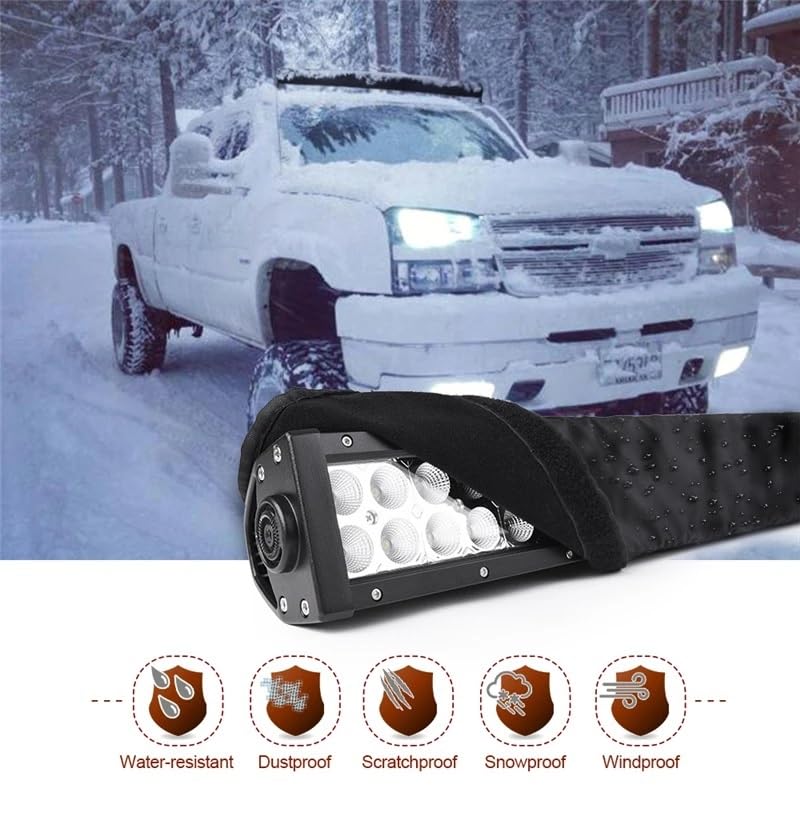 Pokrowiec na listwę świetlną LED, 61 cm, pokrowiec ochronny, prosty, zakrzywiony, na każdą pogodę