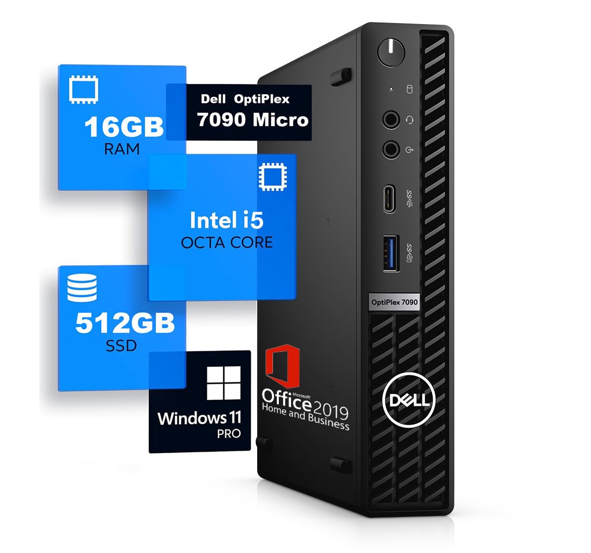 【12ヵ月保証】デスクトップパソコン 第11世代CPU DELL Optiplex 7090 SFF(Win10 11DG)  中古 Core i7-2.5GHz(11700)/メモリ16GB/HDD1TB/DVDマルチ [超美品] 2022年頃購入 TK 12ヵ月保証】デスクトップパソコン 第11世代CPU DELL Optiplex