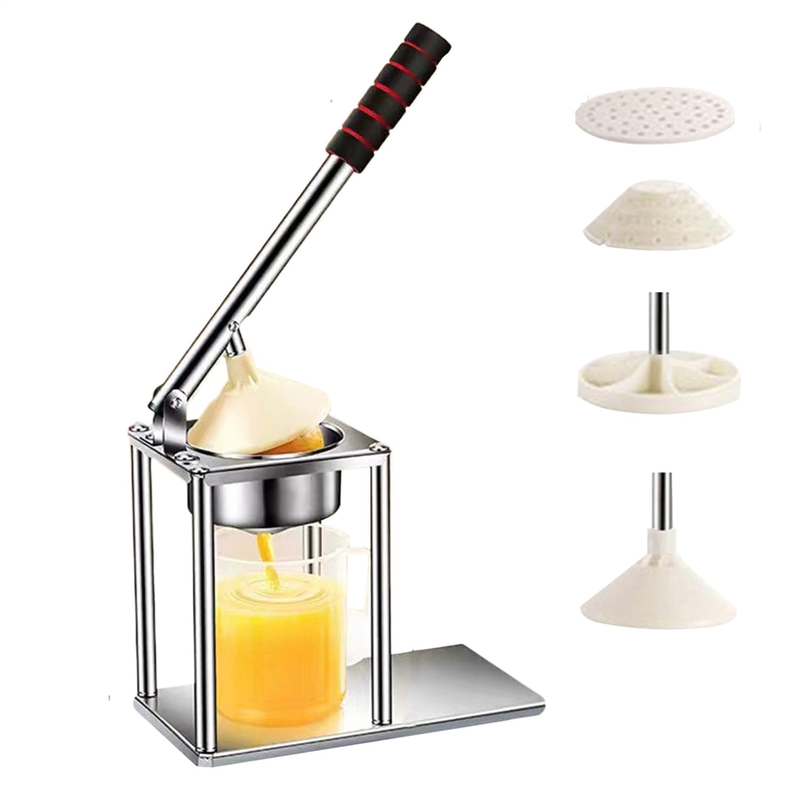 Spremisucco manuale, spremiagrumi manuale, spremiagrumi manuale, pressa manuale ad alte prestazioni in acciaio ABS e lega di alluminio, utensile da cucina compatto per