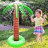Tamaño: El tamaño de nuestro árbol de coco inflable con rociador de agua es de 150*70cm. Es un increíble juguete acuático de verano al aire libre. A los niños les gusta jugar con riego y rociadores suaves, y también se pueden regalar a los niños.
