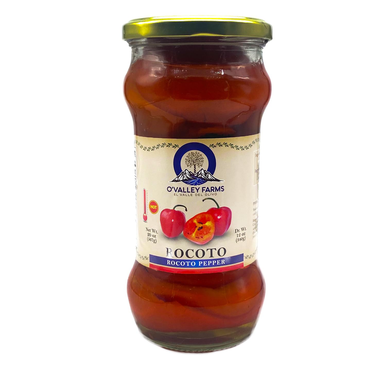 O'Valley FarmsRocoto Pepper, Whole Red Hot Peruvian Pepper, 20 oz
