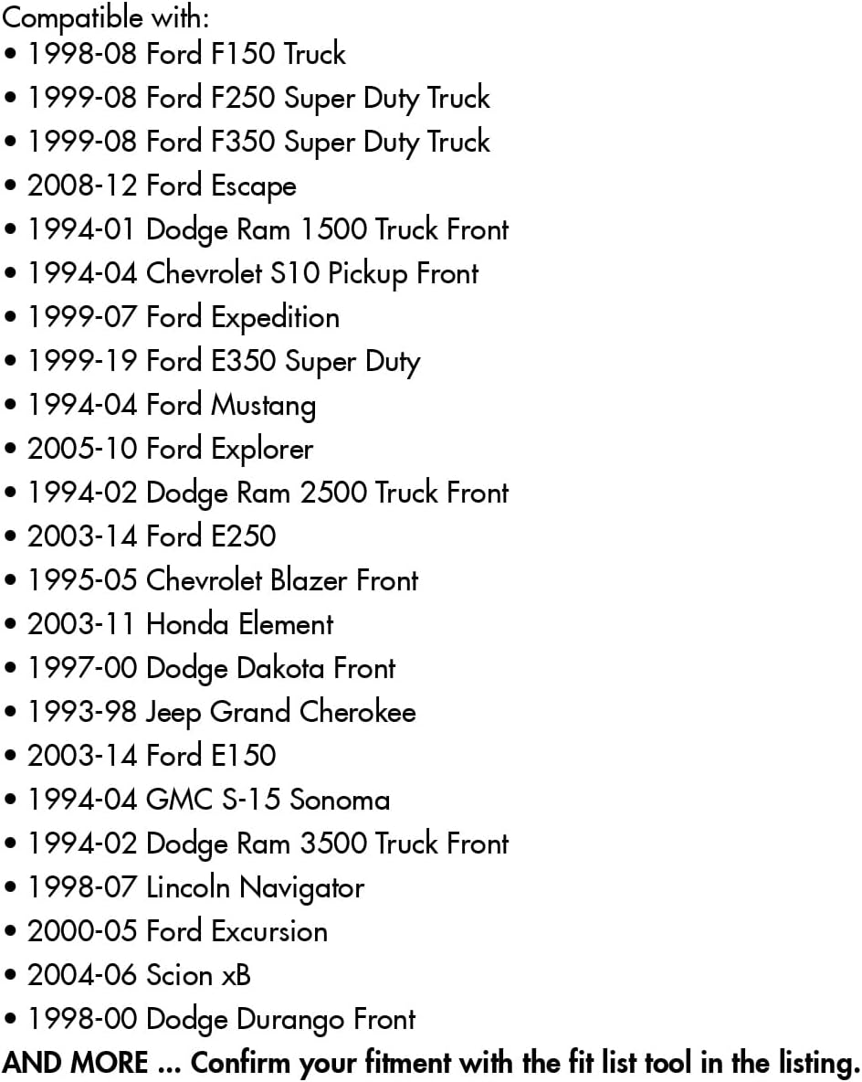 TRQ Wiper Arm And Blade Kit Compatible with 1998-1999 Ford F-250