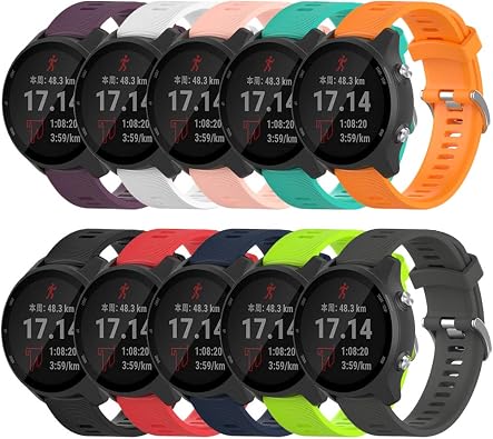 Band for Garmin Forerunner 245, Soft Silicone Replacement Band for Garmin Forerunner 645 No Tracker, Replacement Bands Only