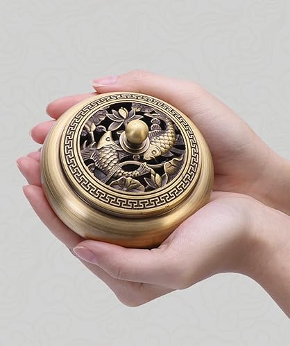 Miniatura 6 de Ylskmu Quemador de incienso, quemador de incienso antiguo de cerámica, atrapador de cenizas de incienso de porcelana para palos o incienso de cono,