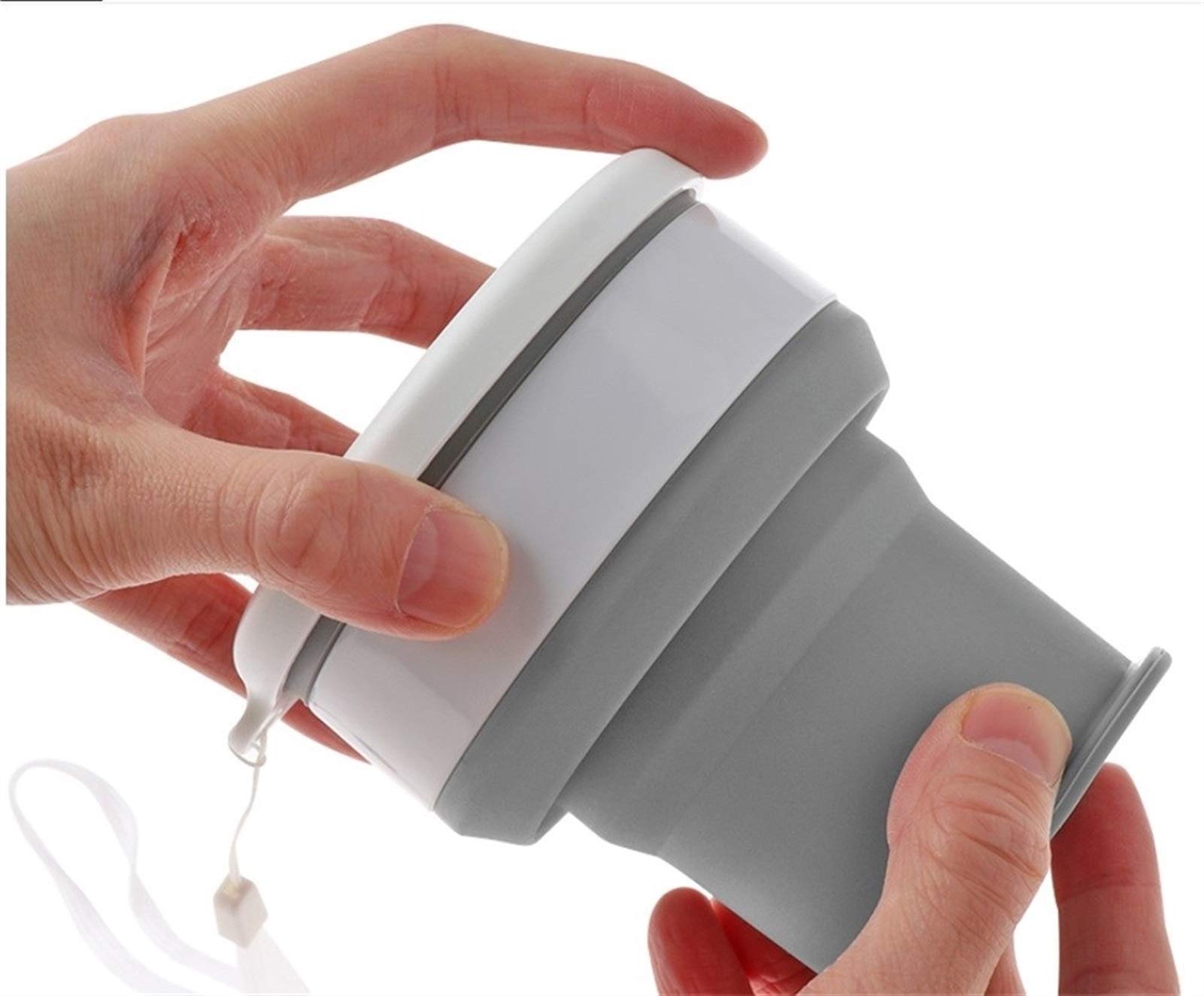 MRKU Gobelet Pliable en Silicone pour Voyage, extérieur, Portable, résistant aux Hautes températures, Mini gobelet pour Bain de Bouche, rétractable, Peut contenir de l'eau bouillante
