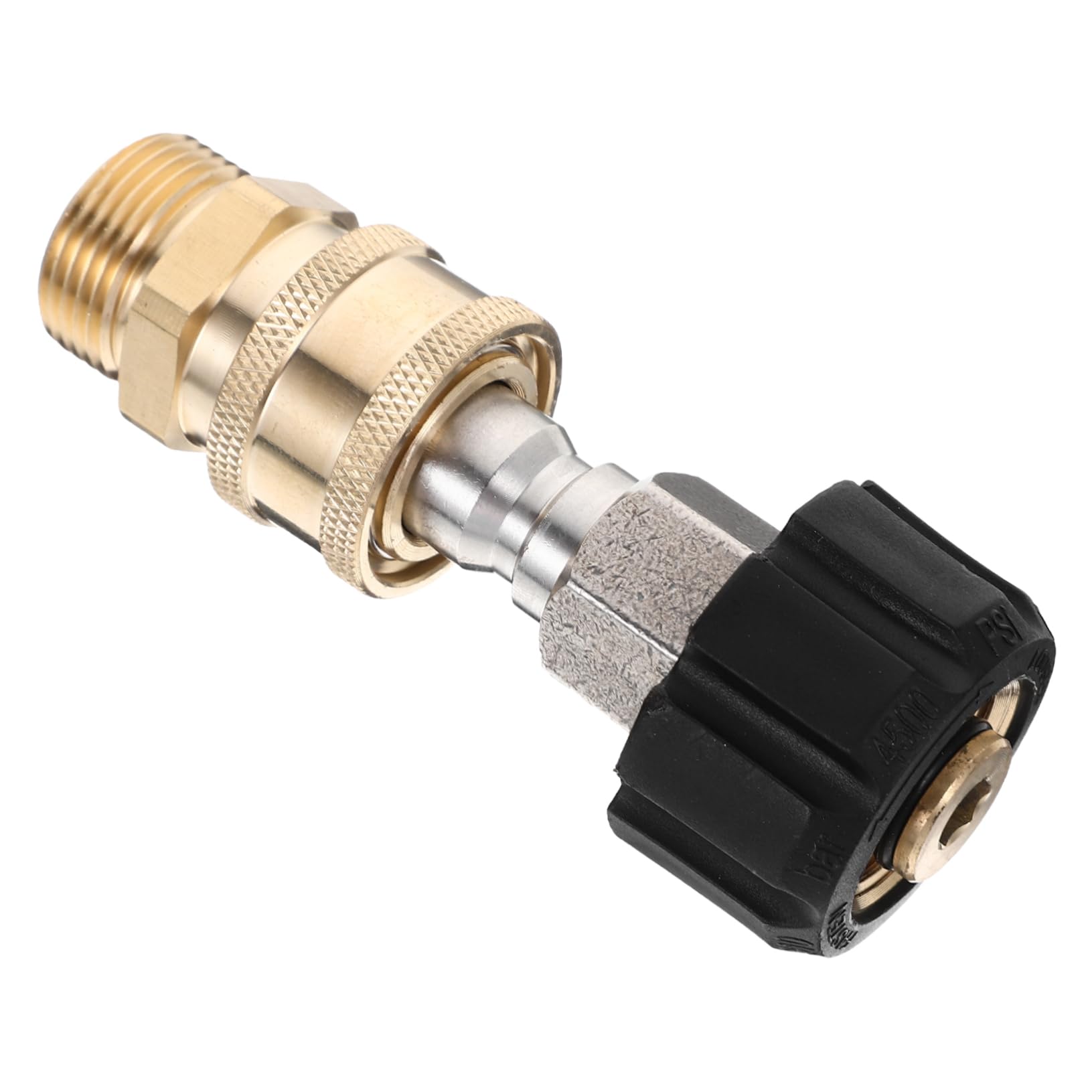 UPKOCH 4 Juegos De Adaptadores De Varilla Macho Arandela Rápida Conector De Puntas De Función Adaptador De Corriente Accesorios para Jardín Latón Dorado