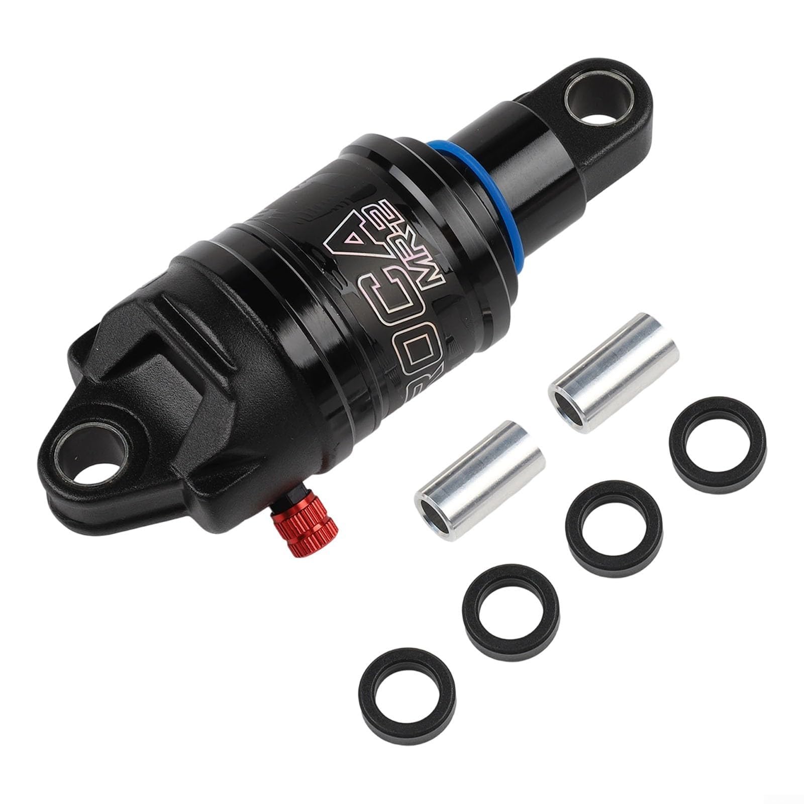 Amortisseur arrière pour VTT 125/150/165/190 mm Pression d'air réglable en alliage d'aluminium avec doublure de 24 mm, noir