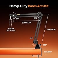Vista 8 de MAONO PD200W Micrófono inalámbrico híbrido para podcast para PC, kit de micrófono dinámico XLR USB con brazo Boom, software, cancelación de ruido