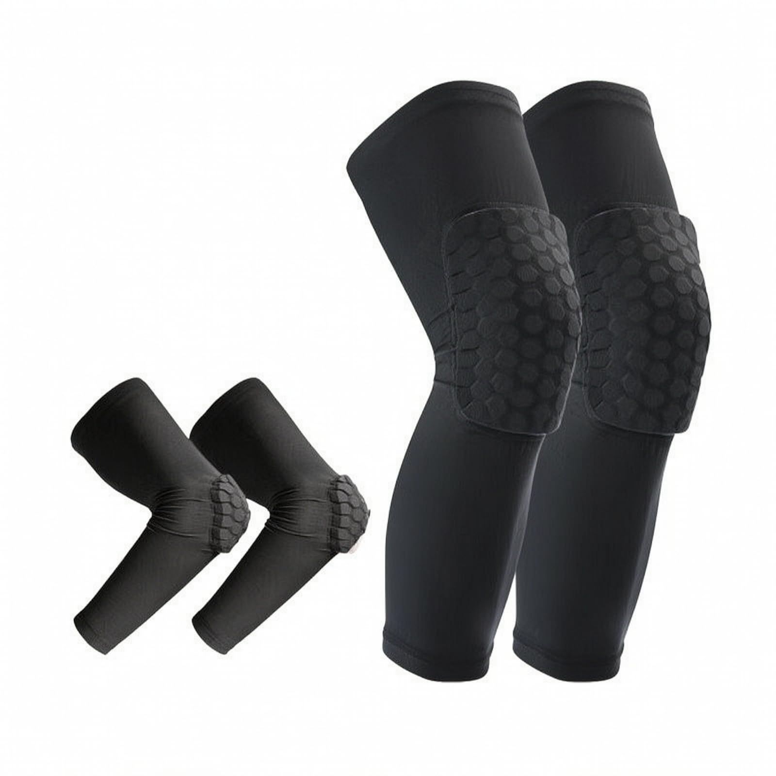 Protège-Articulations Articulaires pour, Ensemble Protège-Coudes Et Protège-Genoux, Quatre Pièces, Noir, M, Convient À 27,5–42,5 Kg