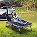 Ryuhic Klappbar Sonnenliege Gartenliege Klappbett, 200kg Belastbar Klappbar Liegestuhl Gästebett mit Matratze und Kopfstütze, Relaxliege für Balkon, Garten, Kann als Campingbett