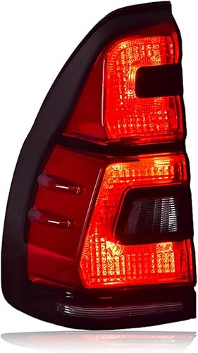 Miniatura 5 de YILKAL Tailligt - Conjunto compatible con Toyota Land Cruiser Prado 2003-2009 Luz LED de freno LED Señal de giro secuencial Color  1 par Somked