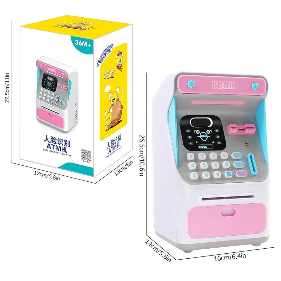 ATMプレミアム貯金箱　メモリーバンク　電動　シルバー　自動識別 ピーナッツクラブ ATMプレミアム貯金箱/プレミアムATMメモリー