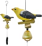 Bird Wind Chimes, Metal Wind Bell Pendent for Outside Hanging Wind Chime with Feather Ornament for Bless Garden Backyard Home Decor (Blue)