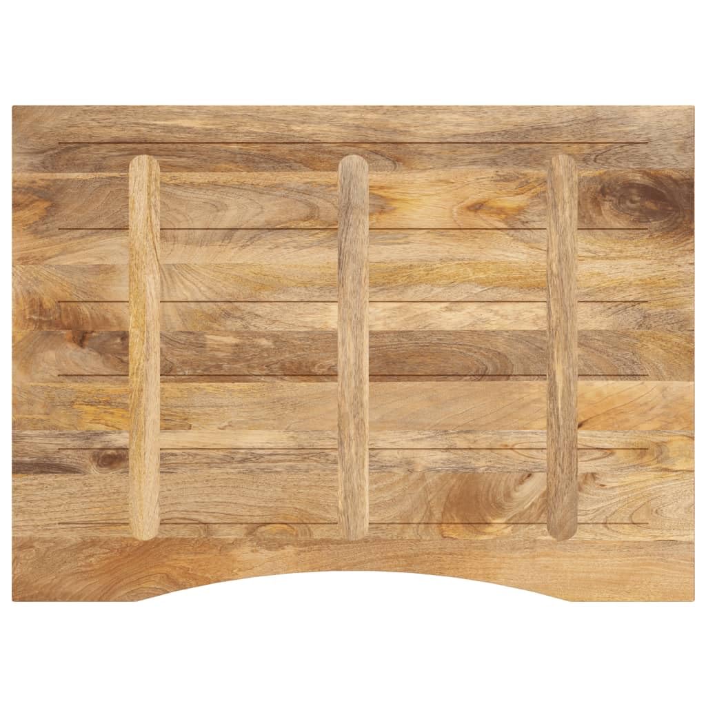 Generico Piano Scrivania Curvo Legno Massello Mango 110x80x2,5 cm
