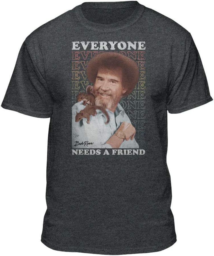 Teelocity Bob Ross Everyone Needs A Friend Graphic T-Shirt