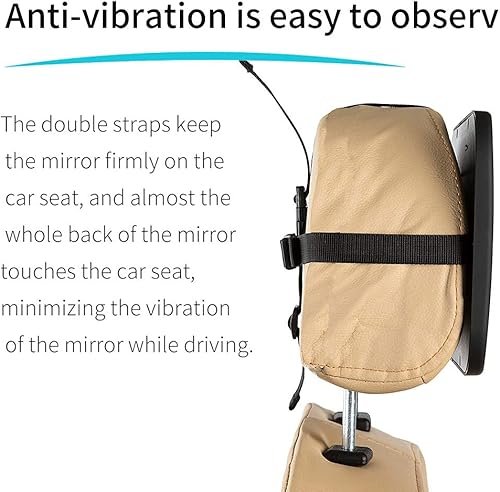 Miniatura 5 de Espejo de auto para bebé con acabado mate de alta calidad material de polimetilmetacrilato supertransparente seguro e inastillable color negro