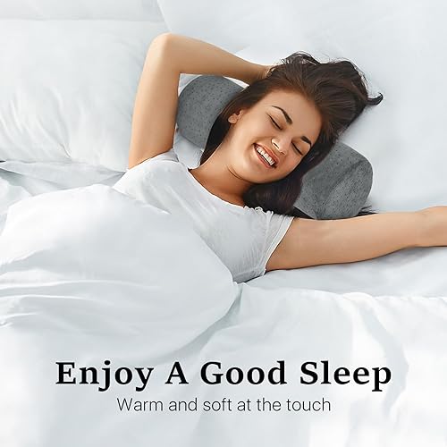 Miniatura 2 de SULICRE 2 fundas de almohada de terciopelo de 18 x 6 pulgadas, con cuello cilíndrico, para dormir, redondas, con cremallera, para almohada