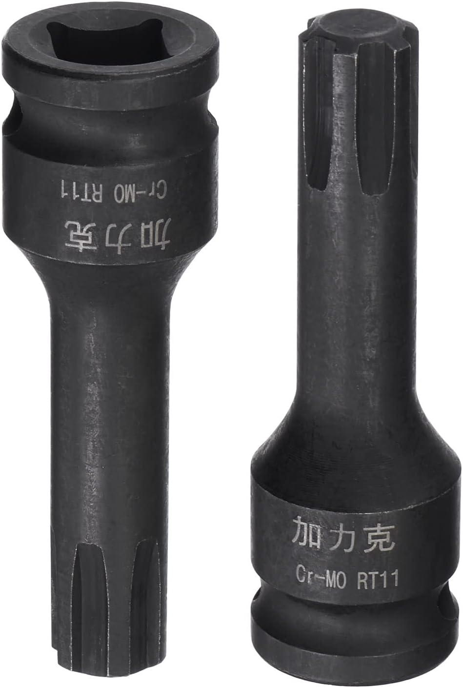 uxcell 11mm Impact Ribe Bit Socket, 3/8" Square Drive 60mm Length CR-MO Metric Sizes