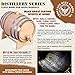 1 Liter Oak Aging Barrel (Distillery Series - Steel Hoops, Unvarnished) with Wood Stand, Bung & Spigot - 1L Charred Bourbon Whiskey Barrels For The Home Brewer, Distiller, Wine Maker, Cocktail Aging
