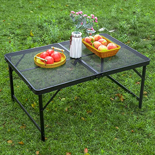 Rula Portable Folding Camping Table, Lightweight Outdoor Tables, Foldable Grill Table For Camp, Picnic, Beach, Bbq, Party (Full Net Top) #TOP7
