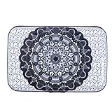 HDE RFID Credit Card Holder Front Pocket Hard Shell RFID Wallets for Women (White and Black Madala)