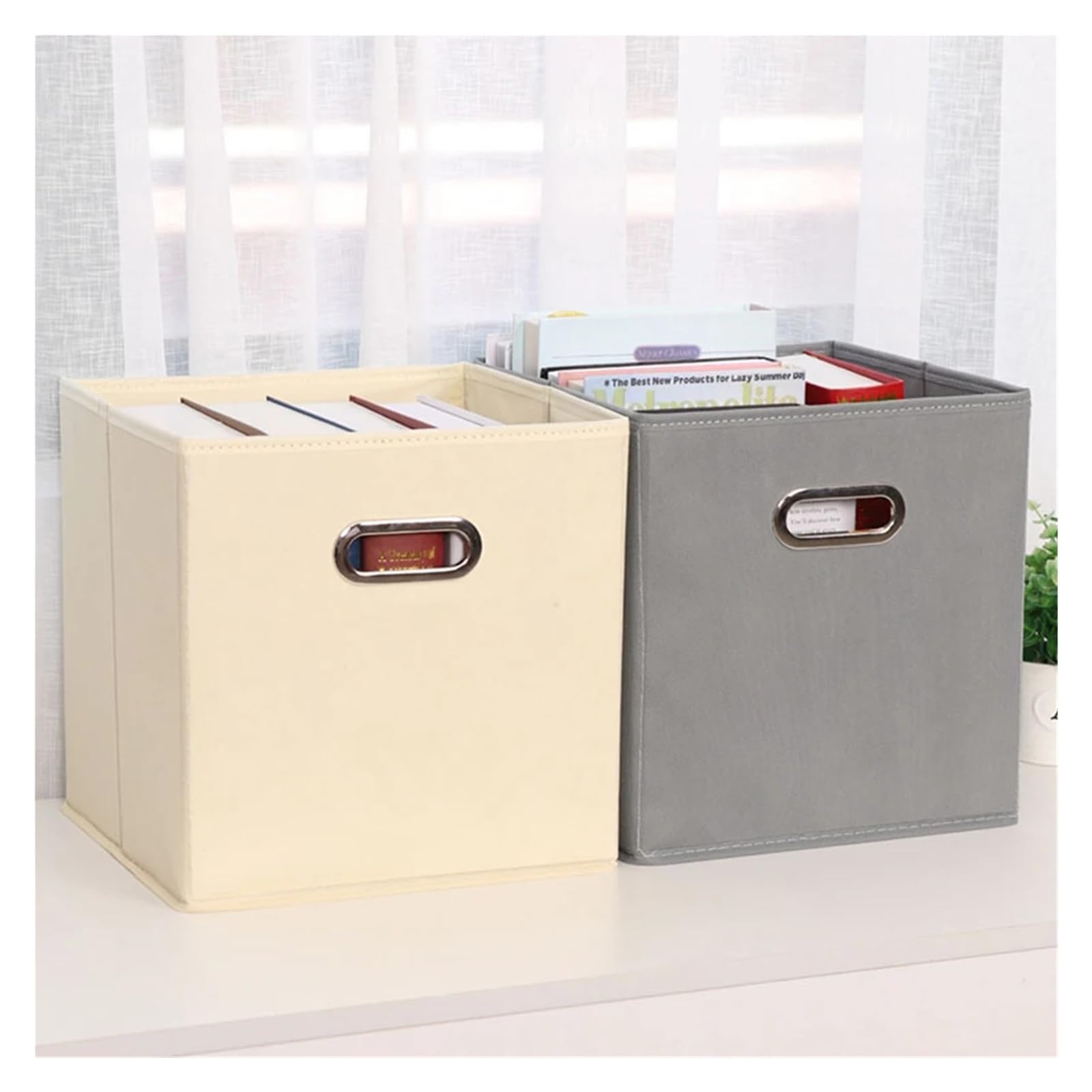 Aufbewahrungsbox Stoff Stofftuch-Aufbewahrungsbox For Bücher, Kleidung, Kleinigkeiten, Aufbewahrung, Faltbar, Schrank, Schublade, Aufbewahrungsbox, Organizer, Behälter, Korb(Orange)