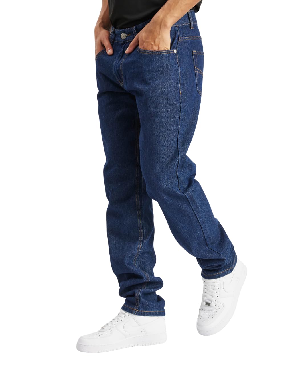 Spindle Denim Jeans for Men UK - 100% Cotton Straight Leg Mens Jeans - Zip Fly Regular Fit Pants - Work Jeans Sizes 30-48 Inch Waist