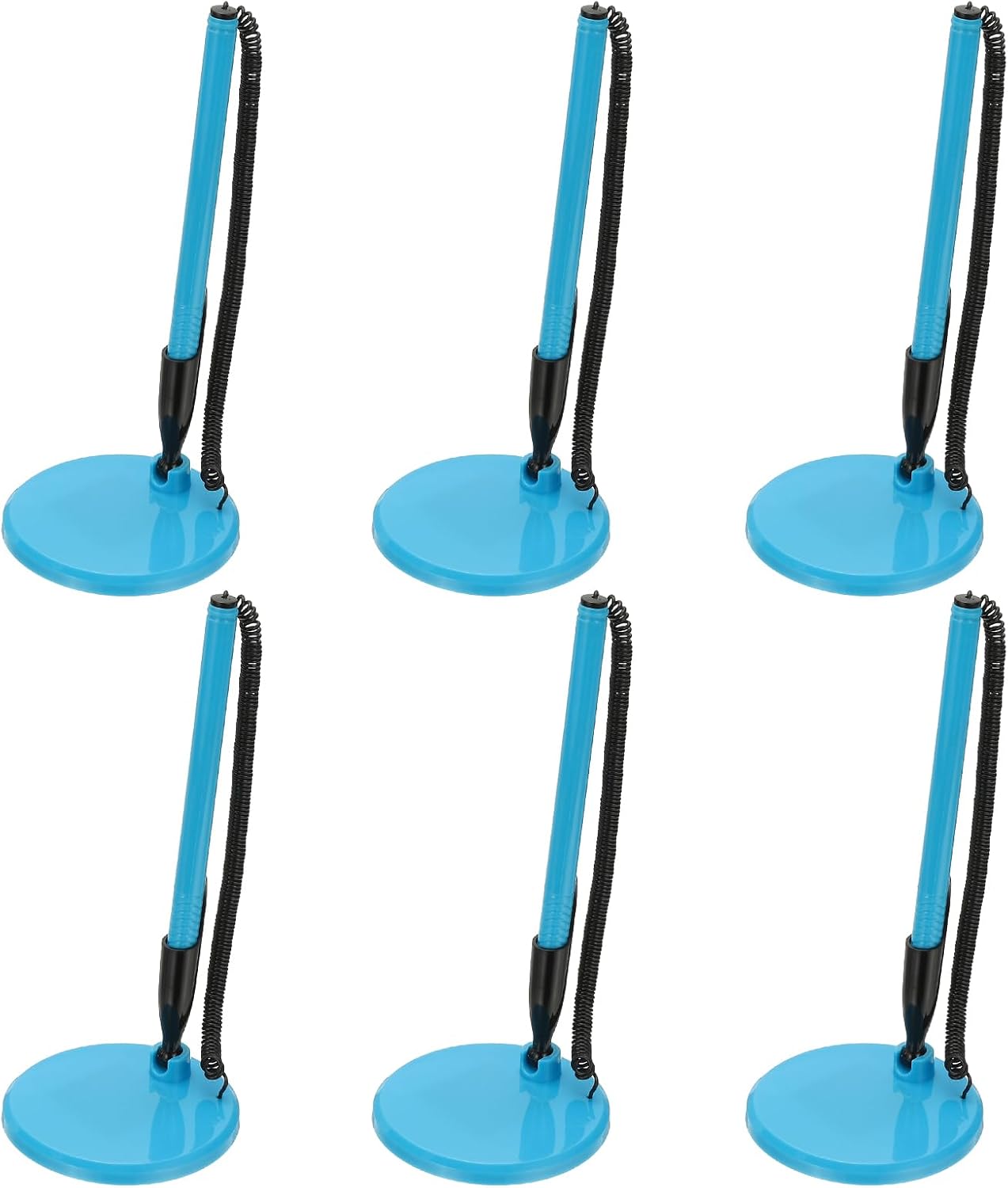 PATIKIL 6Pcs Secure Pen with Adhesive Chain and Security Pen Holder, Reception Counter Pens Desktop Pen Black Ink Refills for Desk Workplace Office Home Supplies, Flat Base, Light Blue PATIKIL 6Pcs Secure Pen with Adhesive Chain and Security Pen Holder, Reception Counter Pens Desktop Pen Black Ink Refills for Desk Workplace Office Home Supplies, Flat Base, Light Blue